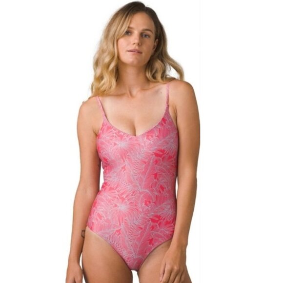 Prana Pink and Blue One Piece Swimsuit - Picture 1 of 15